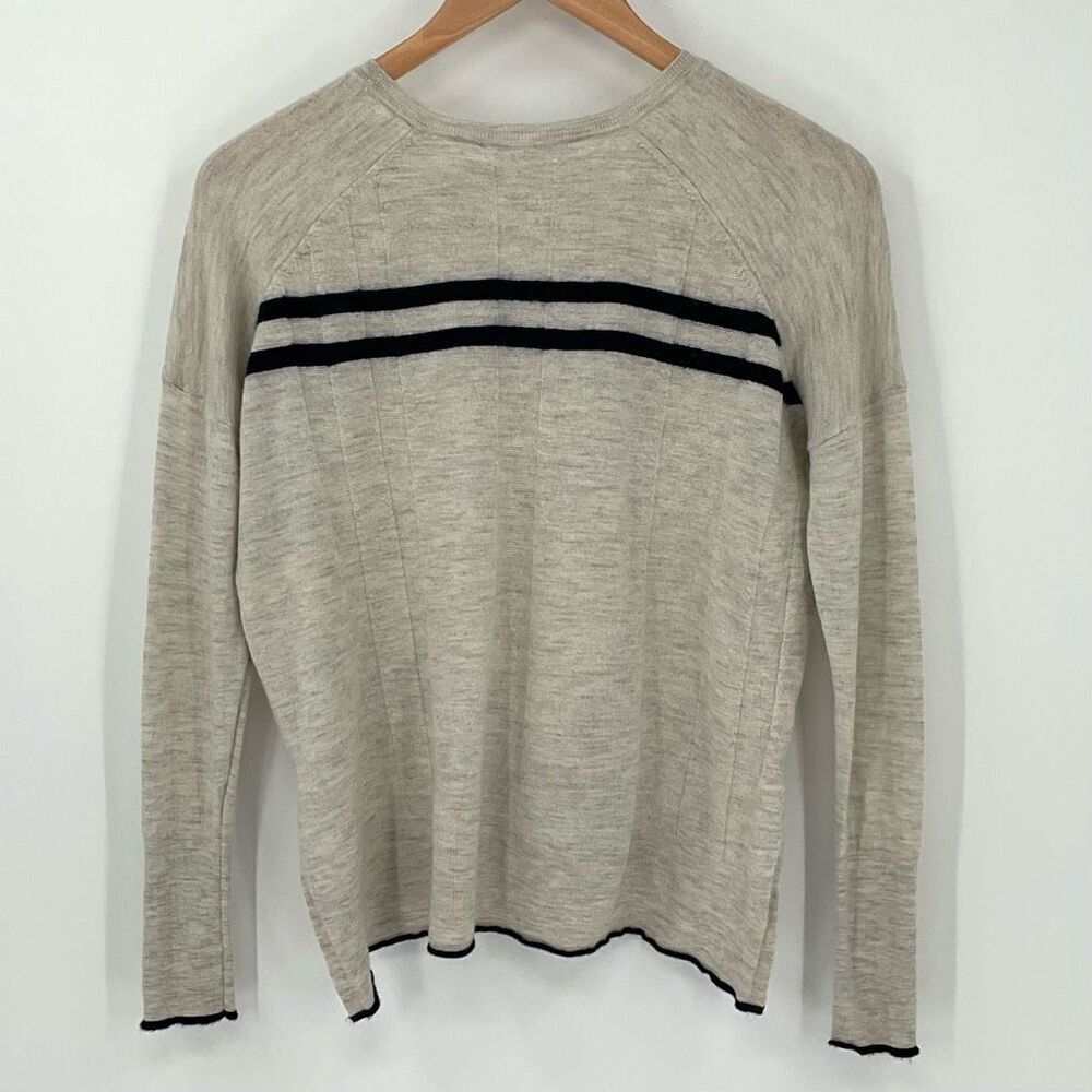 Paychi Guh 100% Cashmere Long Sleeve Sweater Heathered Oatmeal‎ Women Small - Picture 2 of 5